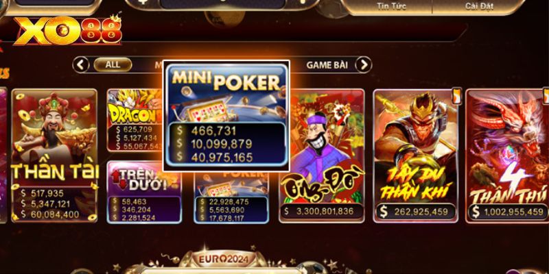 Mini poker hoàng kim - tựa game đặc sắc số 1 tại nền tảng